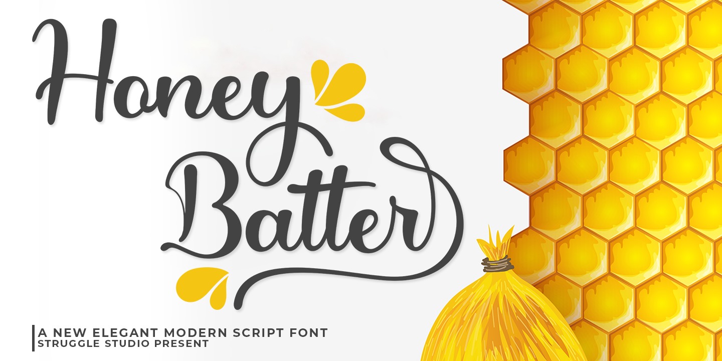 Beispiel einer Honey Batter-Schriftart